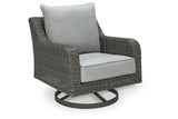 Elite Park Gray Outdoor Swivel Lounge with Cushion from Ashley - Luna Furniture