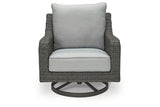 Elite Park Gray Outdoor Swivel Lounge with Cushion from Ashley - Luna Furniture