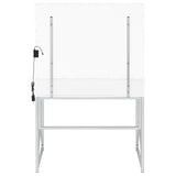 Eliza White and Chrome 2-Piece Vanity Set with Hollywood Lighting from Coaster - Luna Furniture