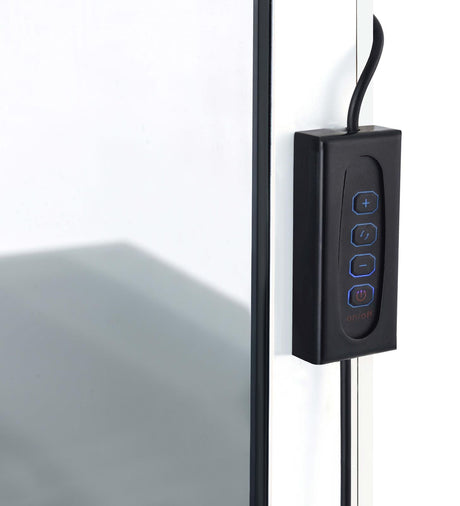 Eliza White and Chrome 2-Piece Vanity Set with Hollywood Lighting from Coaster - Luna Furniture