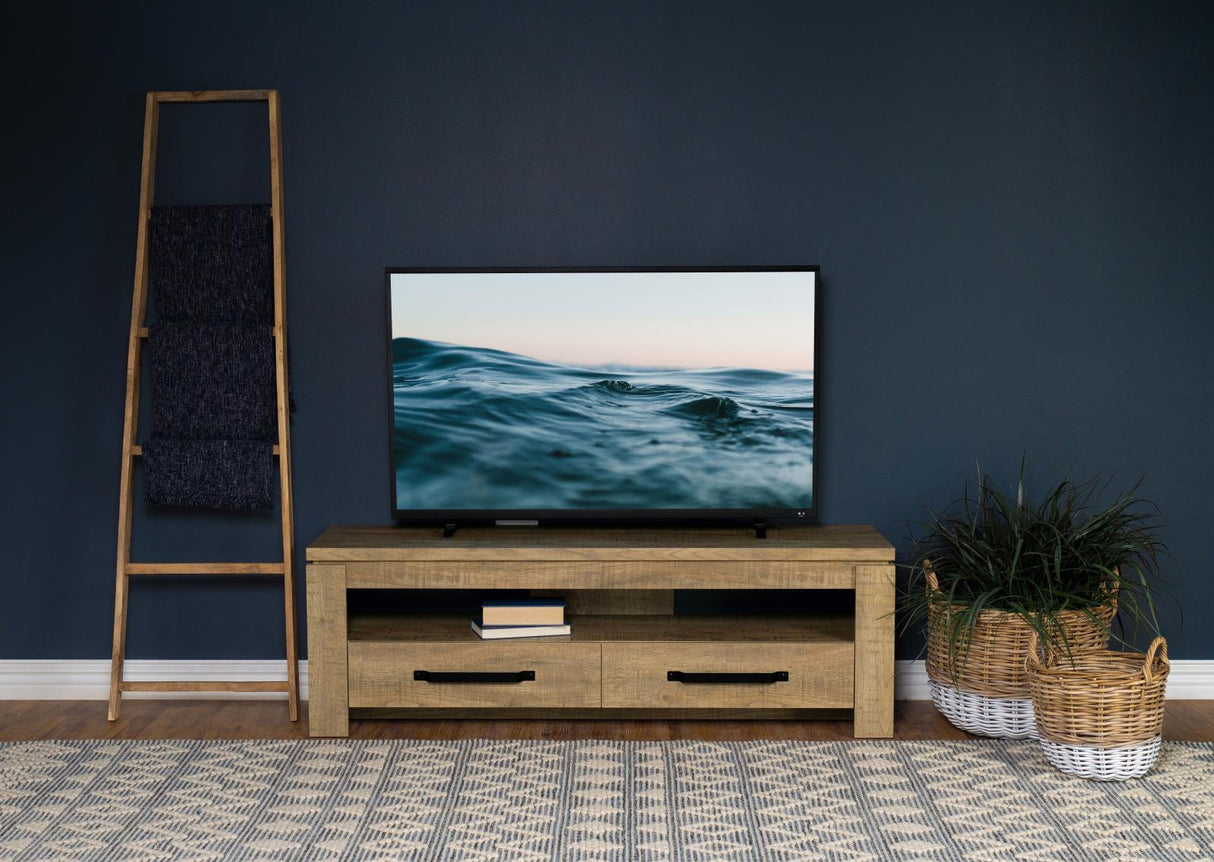 Elkton Mango 2-Drawer Engineered Wood 59" TV Stand from Coaster - Luna Furniture