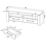 Elkton Mango 2-Drawer Engineered Wood 59" TV Stand from Coaster - Luna Furniture