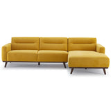 Ella Dark Yellow Linen LAF Chaise Sectional from Midinmod - Luna Furniture