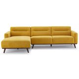 Ella Dark Yellow Linen LAF Chaise Sectional from Midinmod - Luna Furniture