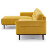 Ella Dark Yellow Linen LAF Chaise Sectional from Midinmod - Luna Furniture