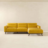 Ella Dark Yellow Linen LAF Chaise Sectional from Midinmod - Luna Furniture