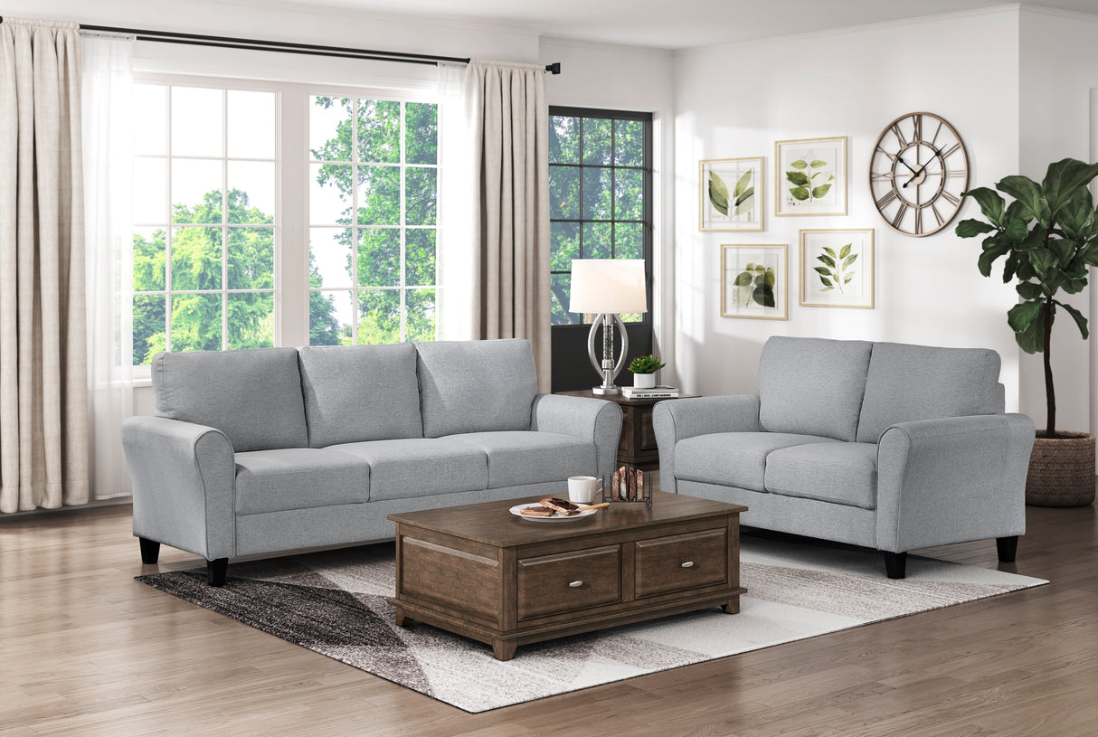 Ellery Dark Gray Loveseat from Homelegance - Luna Furniture
