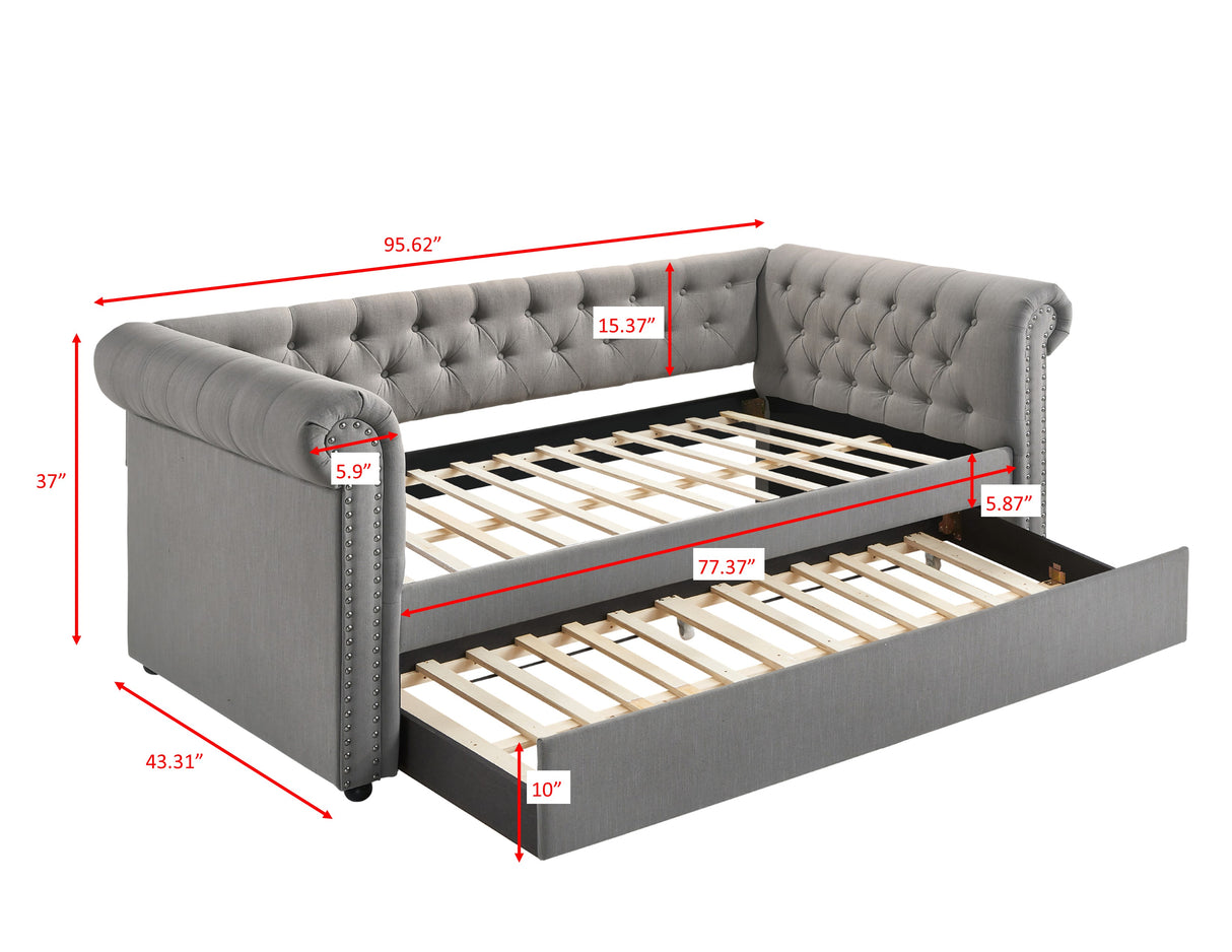 Ellie Gray Twin Daybed from Crown Mark - Luna Furniture