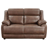 Ellington Dark Brown 2-Piece Upholstered Padded Arm Sofa Set from Coaster - Luna Furniture