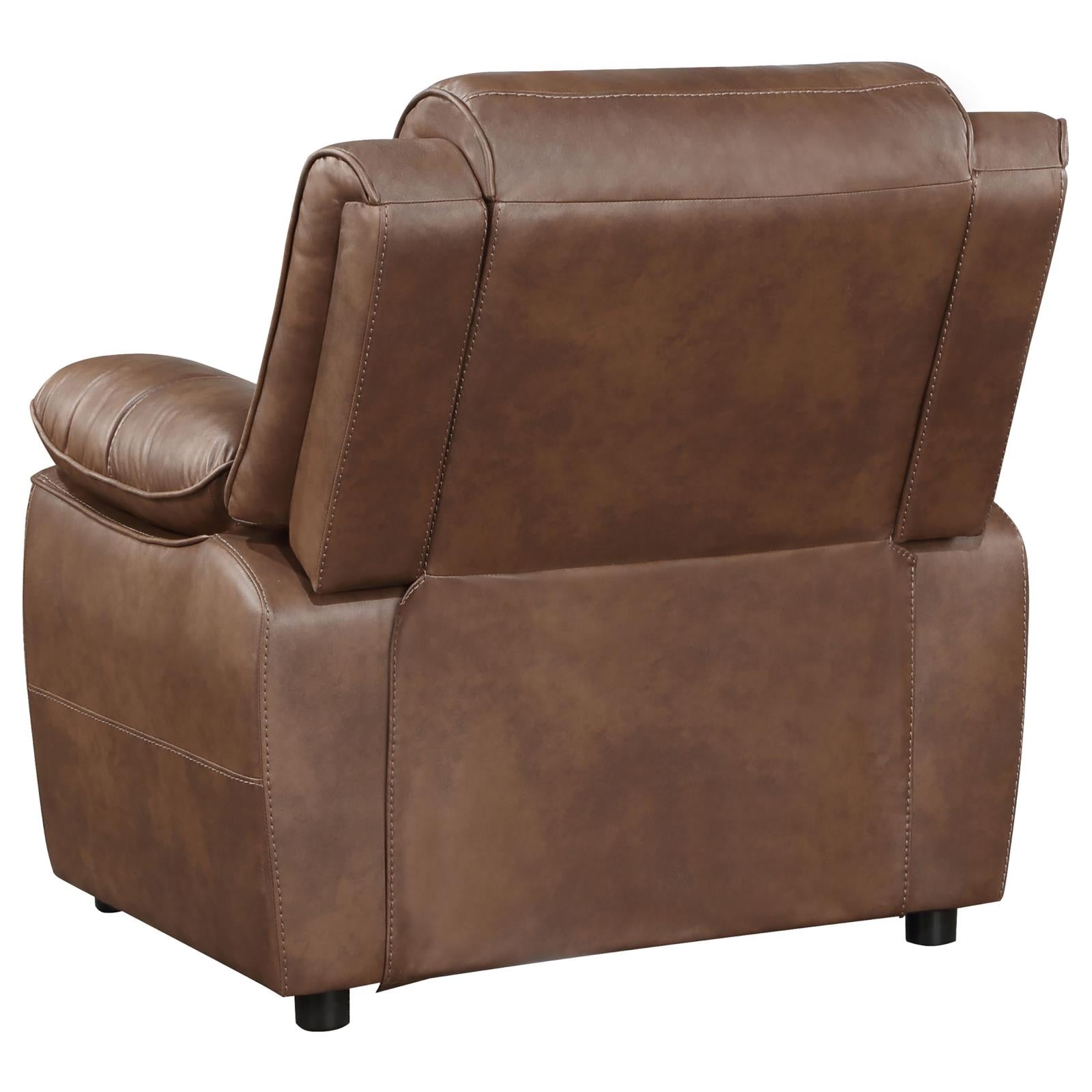 Coaster Ellington Upholstered Padded Arm Accent Chair Dark Brown