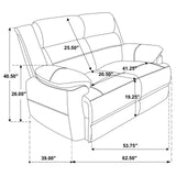 Ellington Dark Brown Upholstered Padded Arm Loveseat from Coaster - Luna Furniture