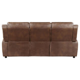 Ellington Dark Brown Upholstered Padded Arm Sofa from Coaster - Luna Furniture