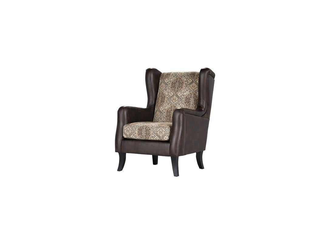 Elmbrook Brown Upholstered Wingback Accent Club Chair from Coaster - Luna Furniture