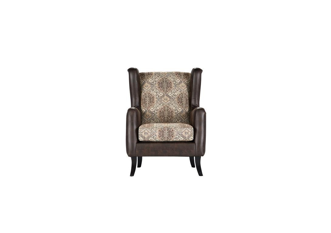 Elmbrook Brown Upholstered Wingback Accent Club Chair from Coaster - Luna Furniture
