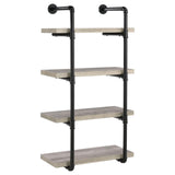 Elmcrest Black and Gray Driftwood 24-inch Wall Shelf from Coaster - Luna Furniture
