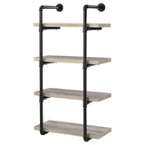 Elmcrest Black and Gray Driftwood 24-inch Wall Shelf from Coaster - Luna Furniture