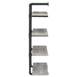 Elmcrest Black and Gray Driftwood 24-inch Wall Shelf from Coaster - Luna Furniture