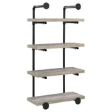 Elmcrest Black and Gray Driftwood 24-inch Wall Shelf from Coaster - Luna Furniture