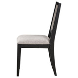 Elodie Dove and Black Upholstered Padded Seat Dining Side Chair, Set of 2 from Coaster - Luna Furniture