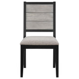 Elodie Gray and Black 5-Piece Dining Set with Extension Leaf from Coaster - Luna Furniture