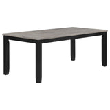 Elodie Gray and Black Rectangular Dining Table with Extension Leaf from Coaster - Luna Furniture