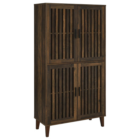Elouise Dark Pine 4-Door Engineered Wood Tall Accent Cabinet from Coaster - Luna Furniture