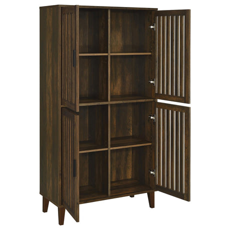 Elouise Dark Pine 4-Door Engineered Wood Tall Accent Cabinet from Coaster - Luna Furniture