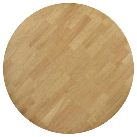 Elowen Light Walnut 5-Piece Round Solid Wood Dining Set from Coaster - Luna Furniture
