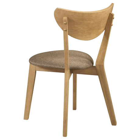 Elowen Light Walnut 5-Piece Round Solid Wood Dining Set from Coaster - Luna Furniture
