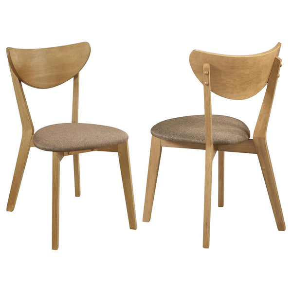 Elowen Light Walnut and Brown Dining Side Chair, Set of 2