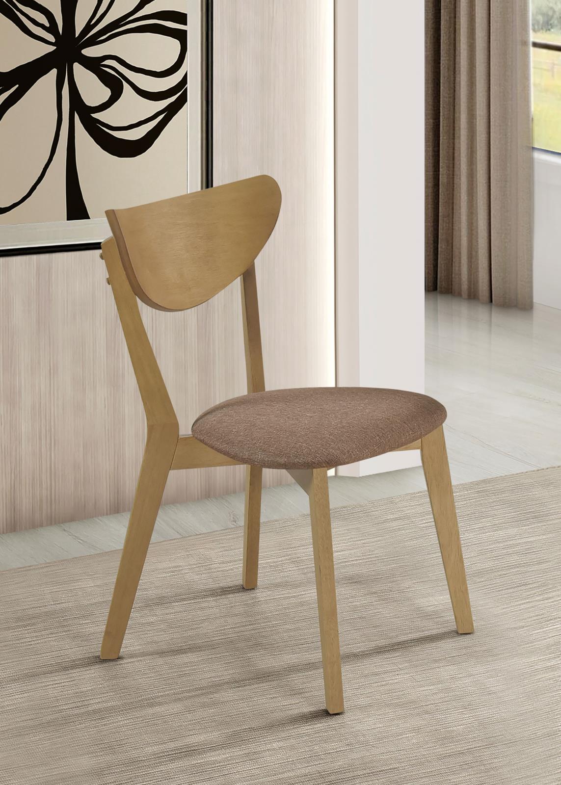 Elowen Light Walnut and Brown Dining Side Chair, Set of 2 from Coaster - Luna Furniture