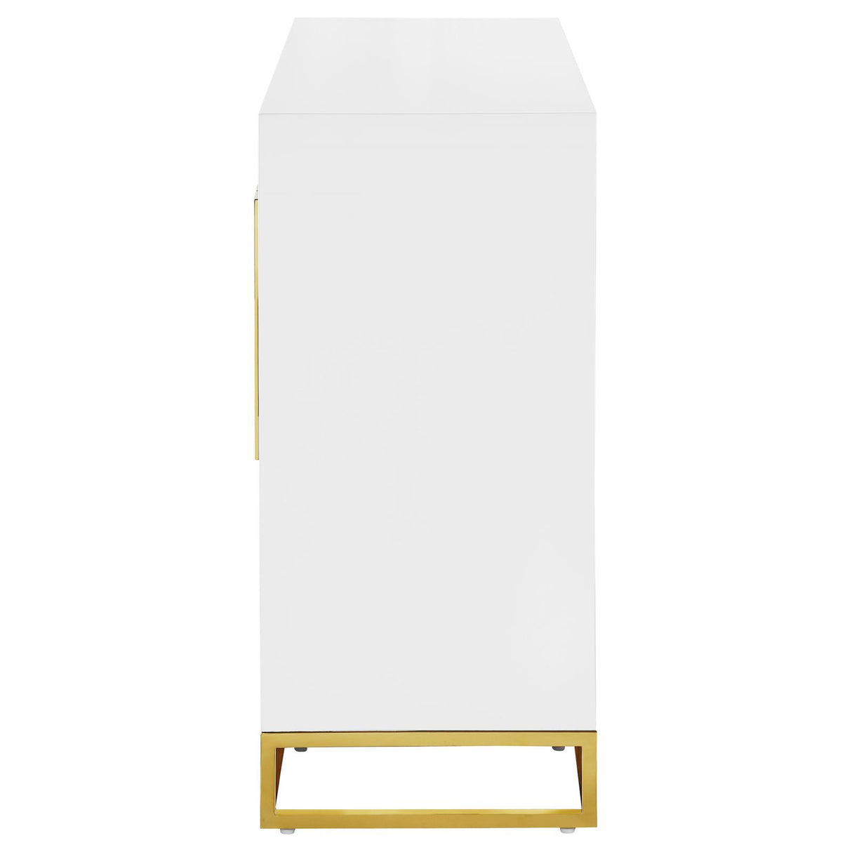 Elsa White and Gold 2-Door Accent Cabinet with Adjustable Shelves from Coaster - Luna Furniture