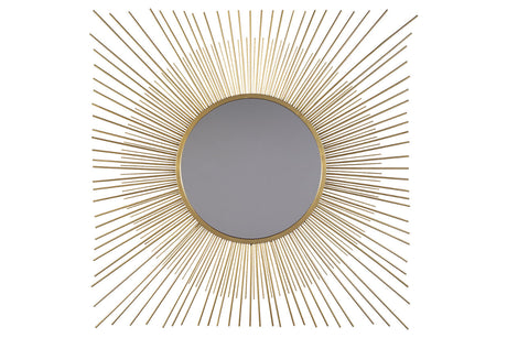 Elspeth Gold Finish Accent Mirror from Ashley - Luna Furniture