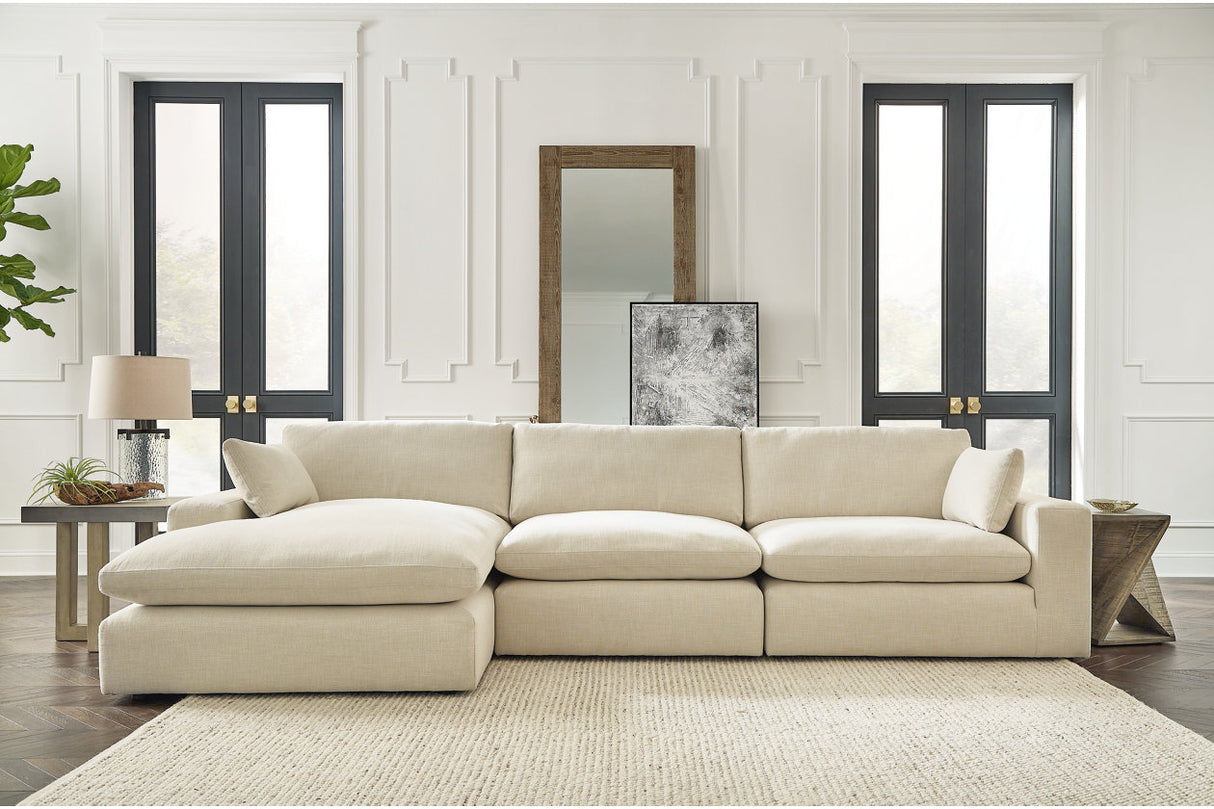 Elyza Linen 3-Piece LAF Chaise Sectional from Ashley - Luna Furniture