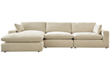 Elyza Linen 3-Piece LAF Chaise Sectional from Ashley - Luna Furniture