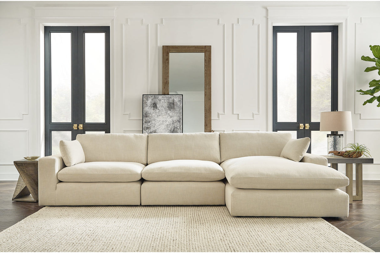 Elyza Linen 3-Piece RAF Chaise Sectional from Ashley - Luna Furniture