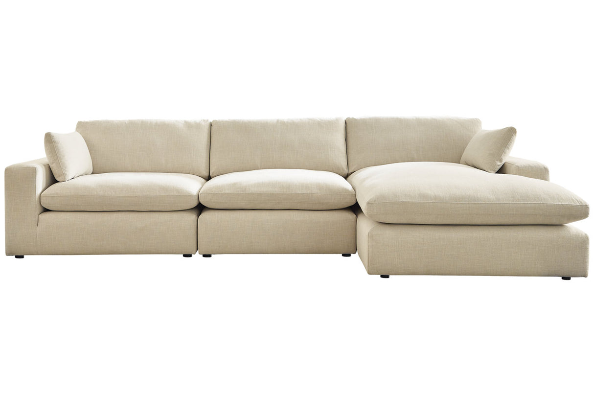 Elyza Linen 3-Piece RAF Chaise Sectional from Ashley - Luna Furniture