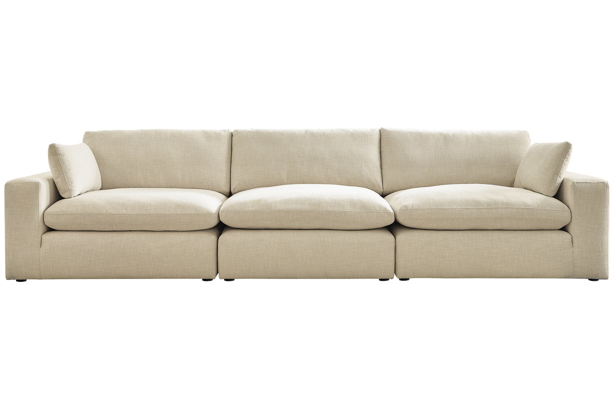 Ashley Elyza Linen 3-Piece Sectional Sofa – Luna Furniture