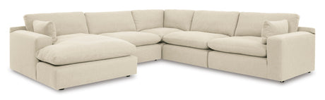 Elyza Linen 5-Piece LAF Chaise Sectional from Ashley - Luna Furniture