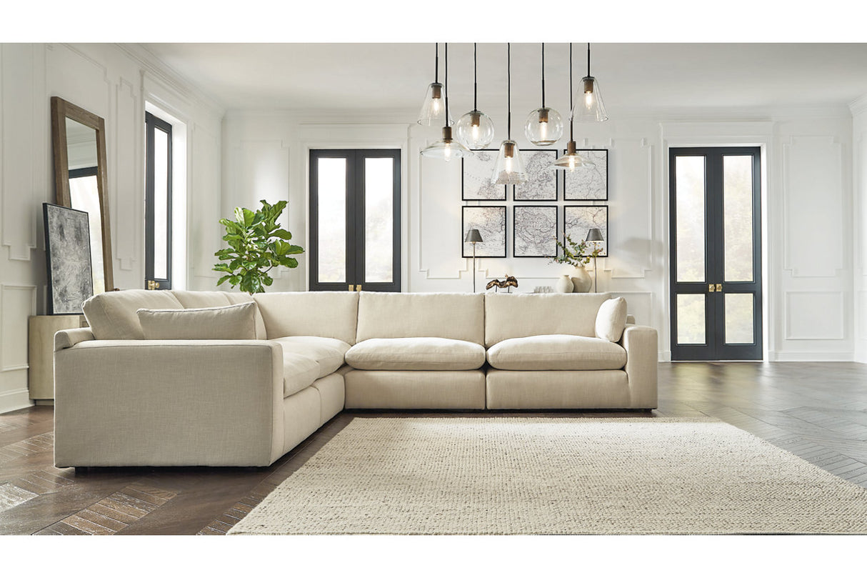Elyza Linen 5-Piece Symmetrical Sectional from Ashley - Luna Furniture