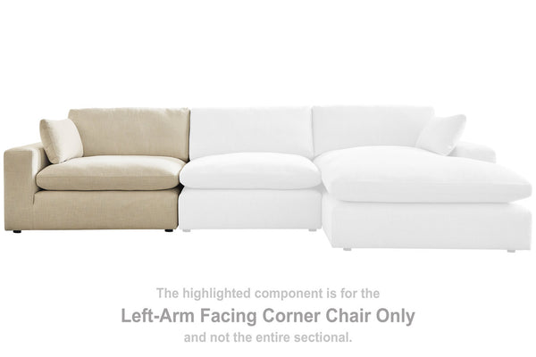 Elyza Linen Left-Arm Facing Corner Chair