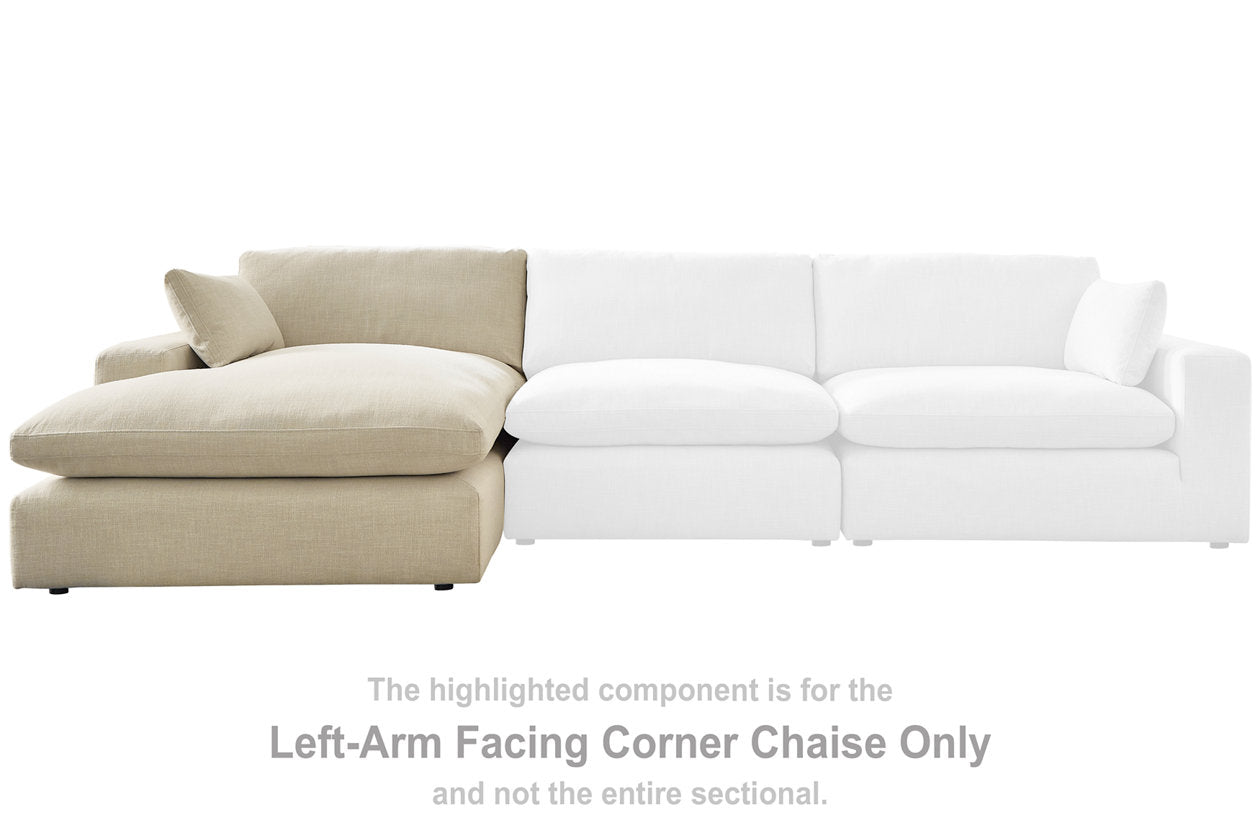 Elyza Linen Left-Arm Facing Corner Chaise from Ashley - Luna Furniture