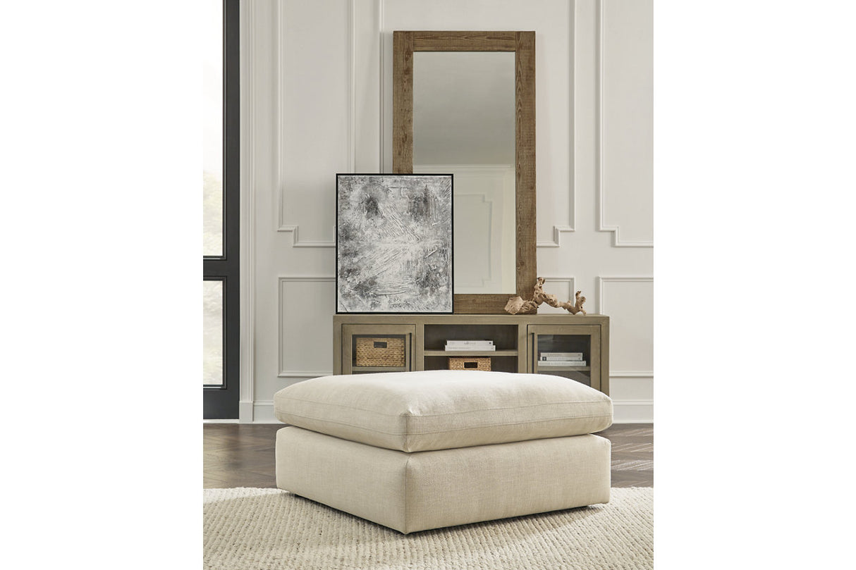 Elyza Linen Oversized Accent Ottoman from Ashley - Luna Furniture