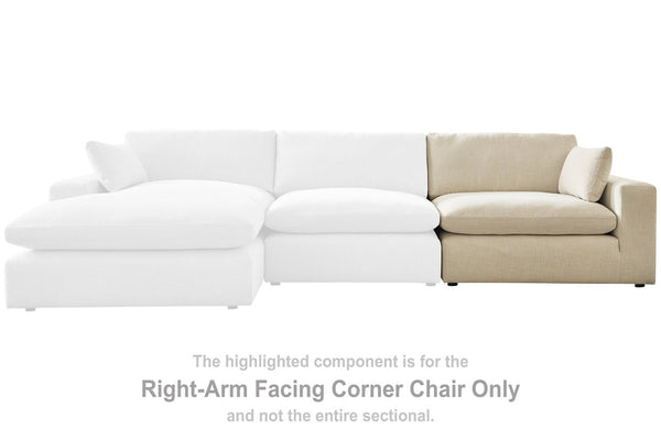 Elyza Linen Right-Arm Facing Corner Chair