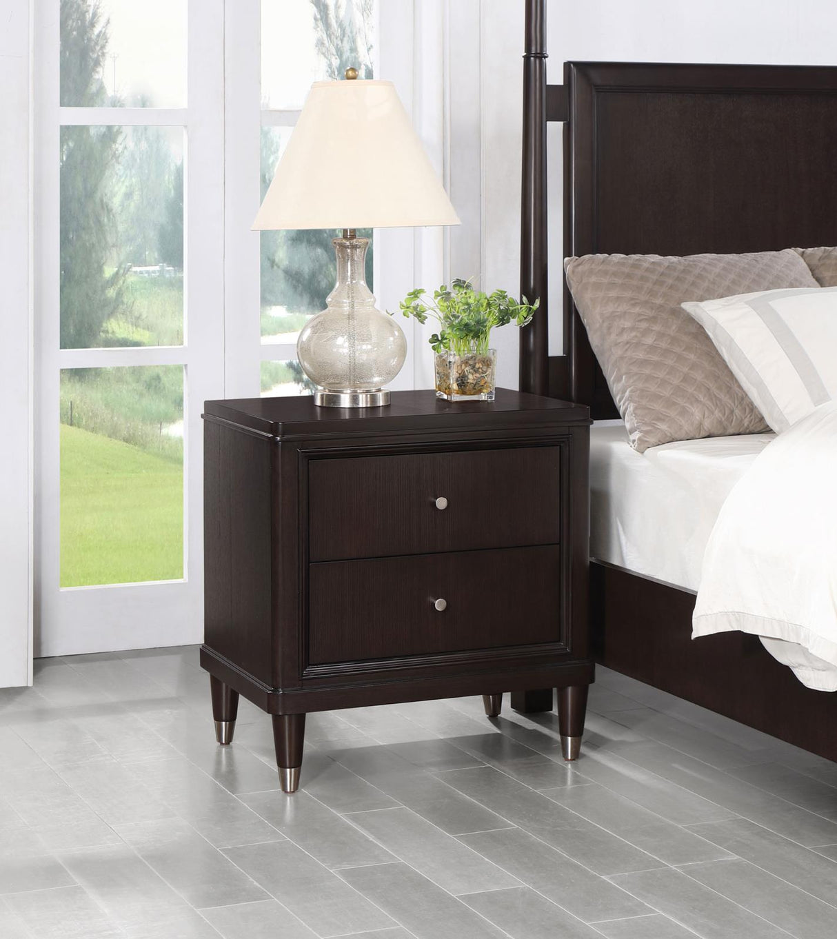 Emberlyn Brown 2-Drawer Nightstand from Coaster - Luna Furniture