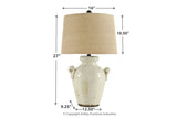 Emelda Cream Table Lamp from Ashley - Luna Furniture