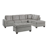 Emilio Taupe Reversible Sectional from Homelegance - Luna Furniture