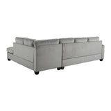 Emilio Taupe Reversible Sectional from Homelegance - Luna Furniture