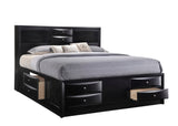 Emily Black King Storage Platform Bed from Crown Mark - Luna Furniture