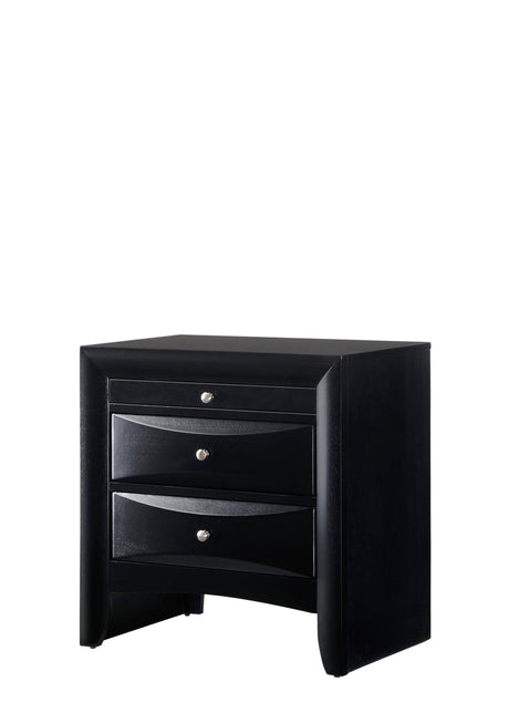 Emily Black Nightstand from Crown Mark - Luna Furniture